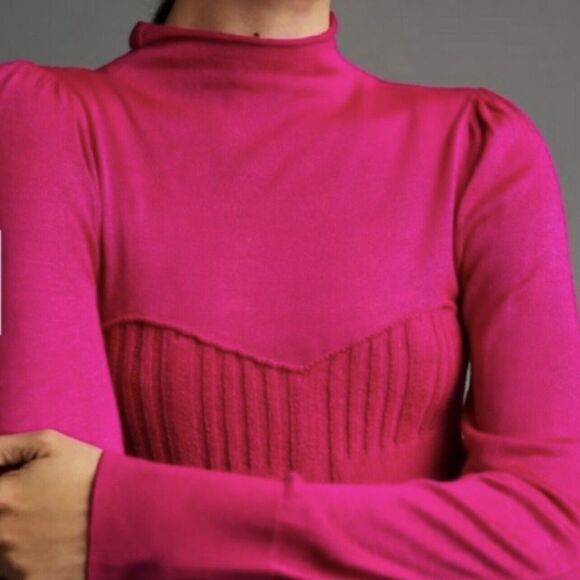 NEW Anthropologie Turtleneck Sweater Dress Size XL - Picture 4 of 11